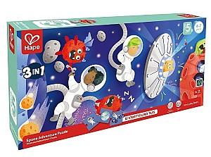 Puzzle Hape 3 în 1 „Aventura în Spațiu” (E1646)