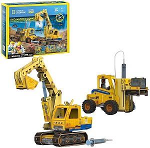 3D Puzzle CubicFun Excavator și Stivuitor (DS1131h)