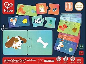 Puzzle Hape Potrivește perechea – Ora gustării animalelor