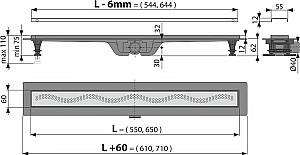 Rigola de dus Alcaplast CPZ8-650M