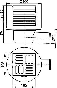 Rigola de dus Alcaplast APV1