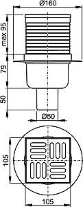 Rigola de dus Alcaplast APV32