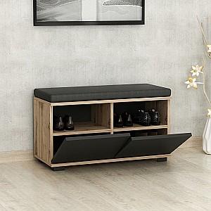 Dulap pentru incaltaminte Trendy Drago Nuc (Maro)/Negru