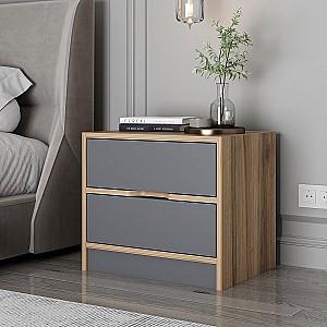 Noptiera Trendy Elina 8170 Nuc (Maro)/Antracit (Gri)