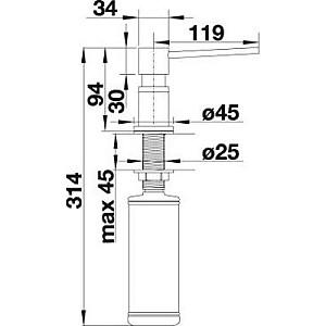 Dozator sapun lichid Blanco Lato (526955)