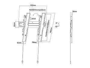 Suport pentru televizor Multibrackets M VESA Wallmount Super Slim Tilt 400 MAX