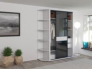 Dulap-cupe Bayro Murano 140x230x60 Alb