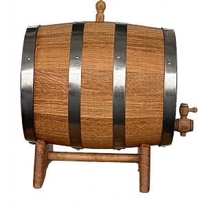 Butoi din lemn Carpat Stejat Carpatic, 10l (3D design de viță de vie)