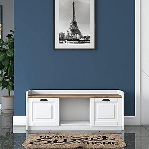 Dulap pentru incaltaminte Trendy P2 1808 Alb/Nuc (Maro)
