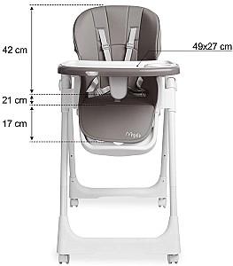 Scaun reglabil pe inaltime de masa Caretero Megalo Dark Grey