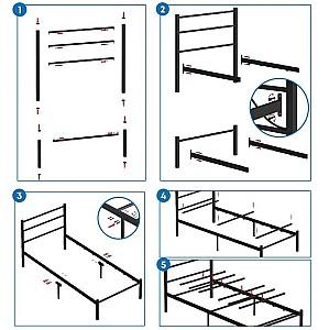 Pat Trendy Basic 90x200 cm Negru