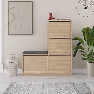 Dulap pentru incaltaminte Trendy Oslo Stejar (Bej)