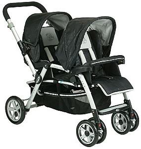Carucior pentru gemeni Jane Twintwo Silla + Matrix Light (Moonlight)