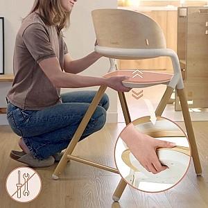 Scaun de masa multifunctional Lionelo Celia Grey Wood