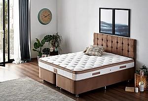 Pat Trendy Latte 160x200 cm Maro Deschis (Cu Saltea)