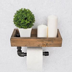 Raft pentru baie Trendy Boruraf 117 Nuc (Maro)/Negru