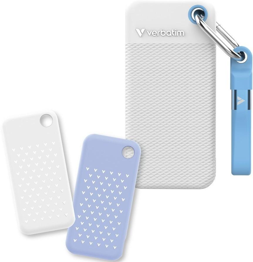 SSD extern Verbatim Pocket 1TB White/Light Blue