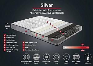 Saltea Trendy Silver 160x200 cm Alb / Gri