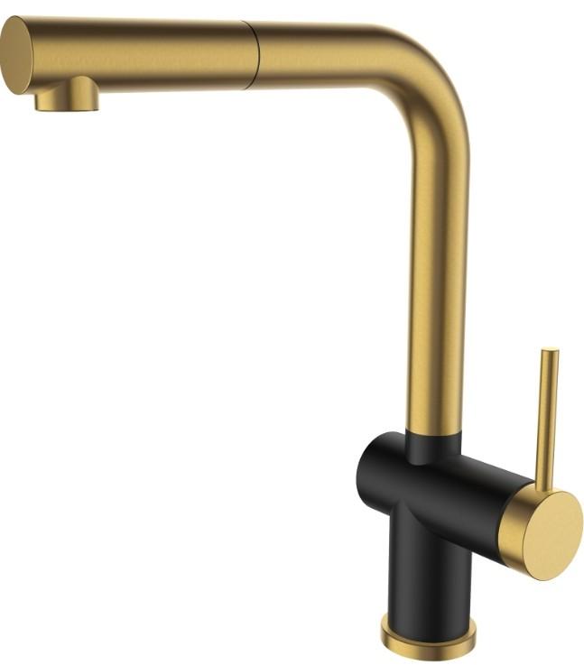 Robinet bucatarie SanDonna Riva Gold/Black