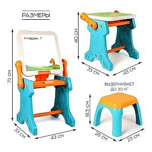 Masă de scris pentru copii 4Play Learning Table 2in1