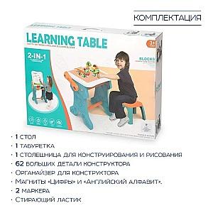 Masă de scris pentru copii 4Play Learning Table 2in1