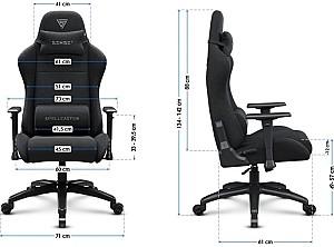 Fotoliu gaming SENSE7 Spellcaster FUKU XL Fabric Black