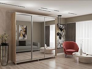 Dulap-cupe My-Style 2.3 x H2.4 m Oglinda Stejar Sonoma