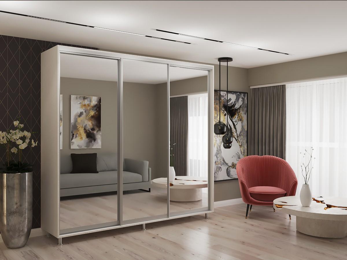 Dulap-cupe My-Style 2.3 x H2.4 m Oglinda Cenușiu
