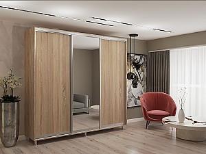 Dulap-cupe My-Style 2.3 x H2.4 m Pal + Oglinda Stejar Sonoma