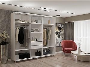 Dulap-cupe My-Style 2.4 x H2.4 m Oglinda Alb