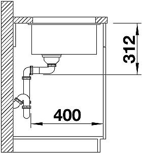 Chiuveta de bucatarie Blanco Subline 500-U (525995)