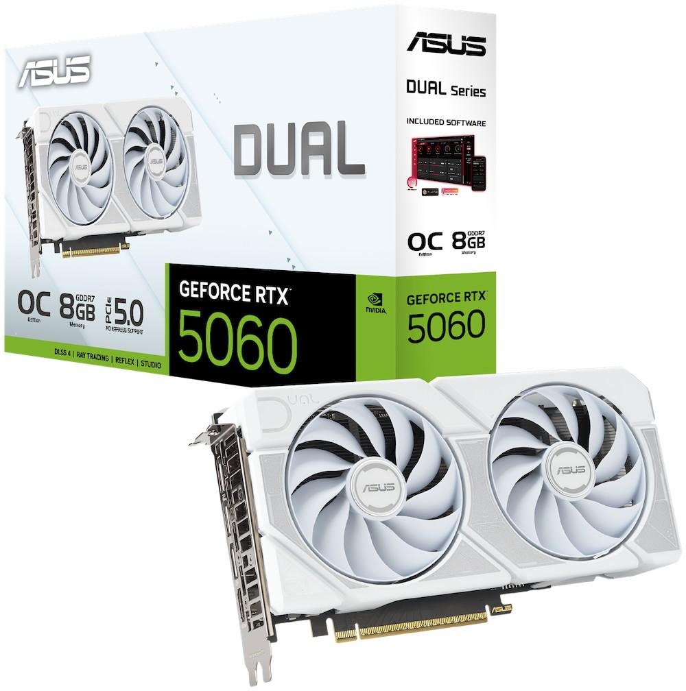 Placa video Asus Dual GeForce RTX 5060 White OC Edition 8GB