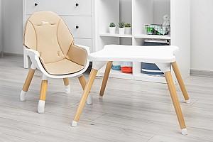 Scaun reglabil pe inaltime de masa Caretero Tuva Beige