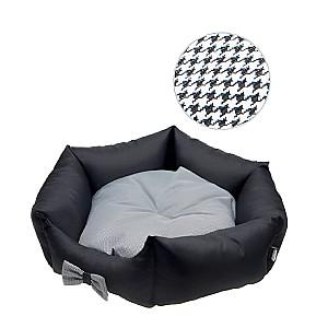 Pat pentru pisica Comfy by Aquael Bed Lola Black / White FI 60cm