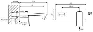 Baterie pentru lavoar IMPRESE Grafiky ZMK061901030