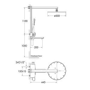 Set de duș IMPRESE SMART CLICK ZMK101901091