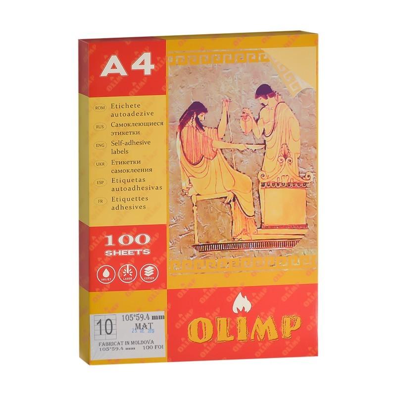 Eticheta autoadezive A4 Olimp 100 file, 10. pe 1 filă, 105x59.4 mm, SP105594