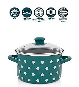Cratita Metalac Green Dots 4 l