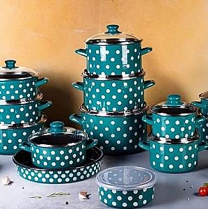 Cratita Metalac Green Dots 3.5 l