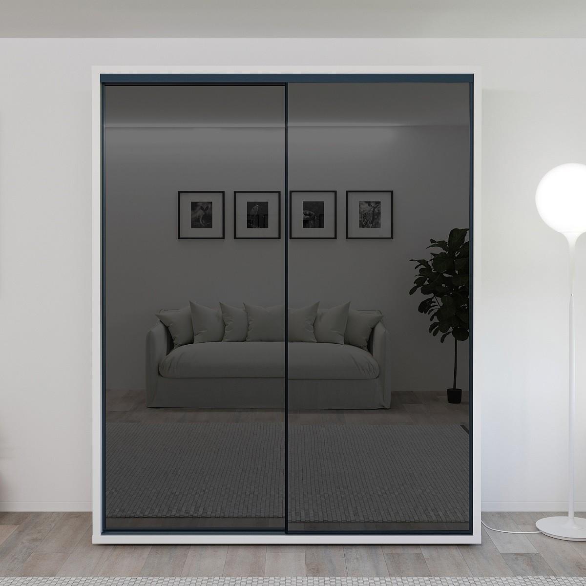 Dulap-cupe Bayro Parma Graphite Alb 1800