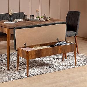 Set de masa si scaune Trendy Vina Nuc (Maro)/Antracit (Gri)
