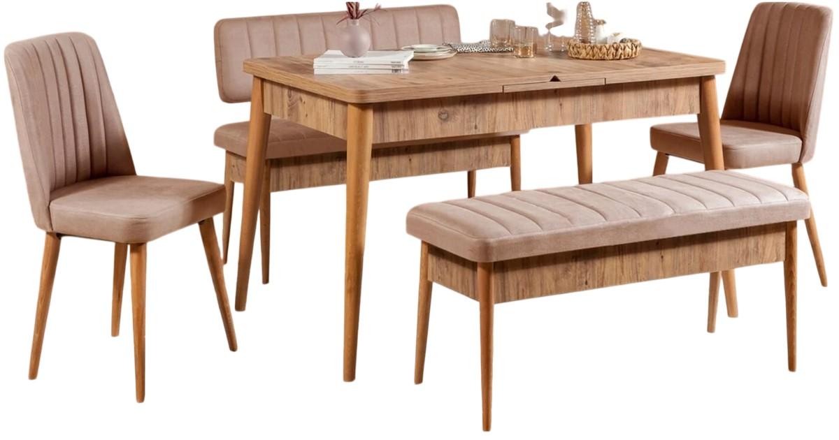 Set de masa si scaune Trendy Vina Pinul Atlantic (Maro)/Piatra