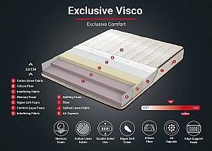 Saltea Trendy Visco Exclusive 160x200 Alb/Maro