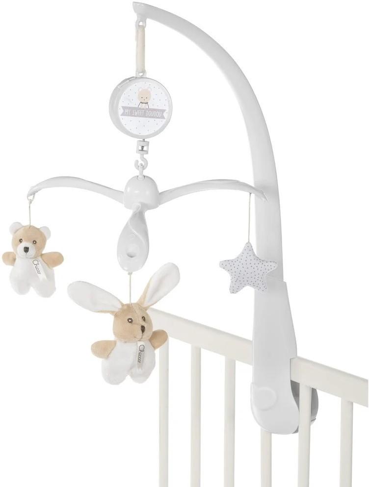 Carusel pentru patuc Chicco Bear and Bunny White