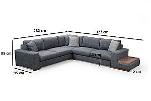 Canapea coltar Trendy Bucla 5 Dreapta Antracit (Gri)