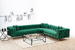 Canapea coltar Trendy Como Dreapta Verde