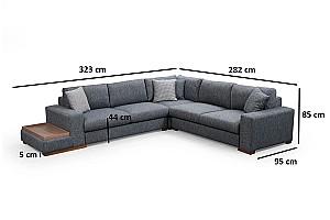 Canapea coltar Trendy Bucla 6 Antracit (Gri)