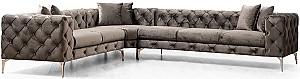 Canapea coltar Trendy Como Stanga Antracit (Gri)