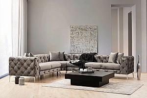 Canapea coltar Trendy Como Stanga Antracit (Gri)