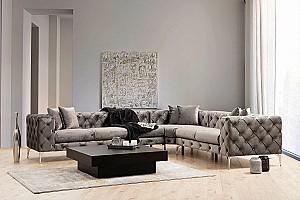 Canapea coltar Trendy Como Dreapta Antracit (Gri)